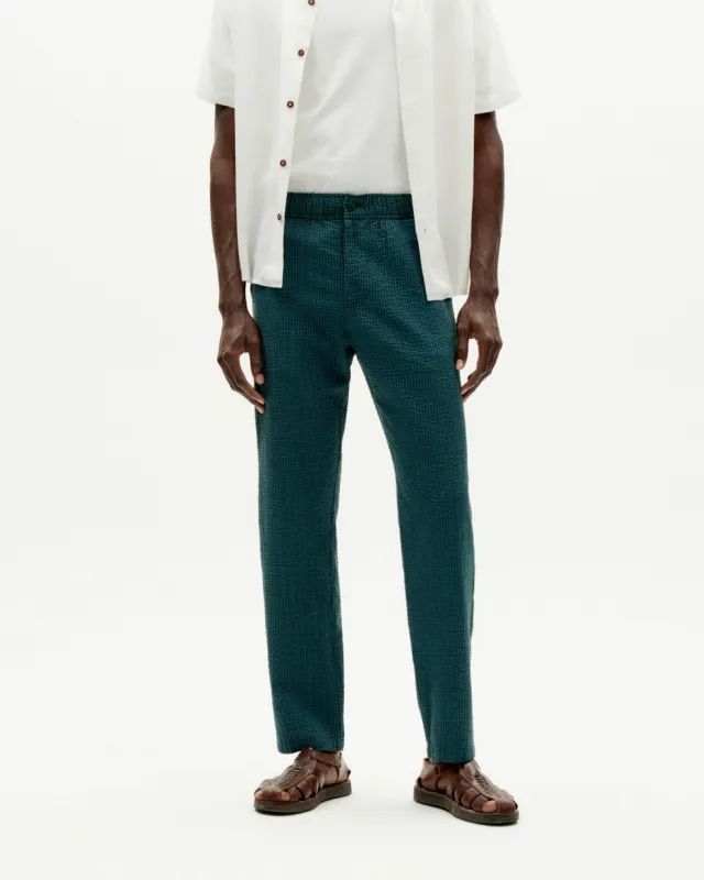 Men's Travel Pants Seersucker Green sold by Ivalo.com