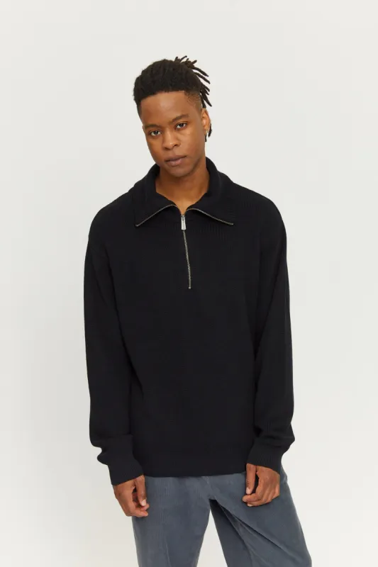 Aure Zip Troyer Sweater Black sold by Ivalo.com