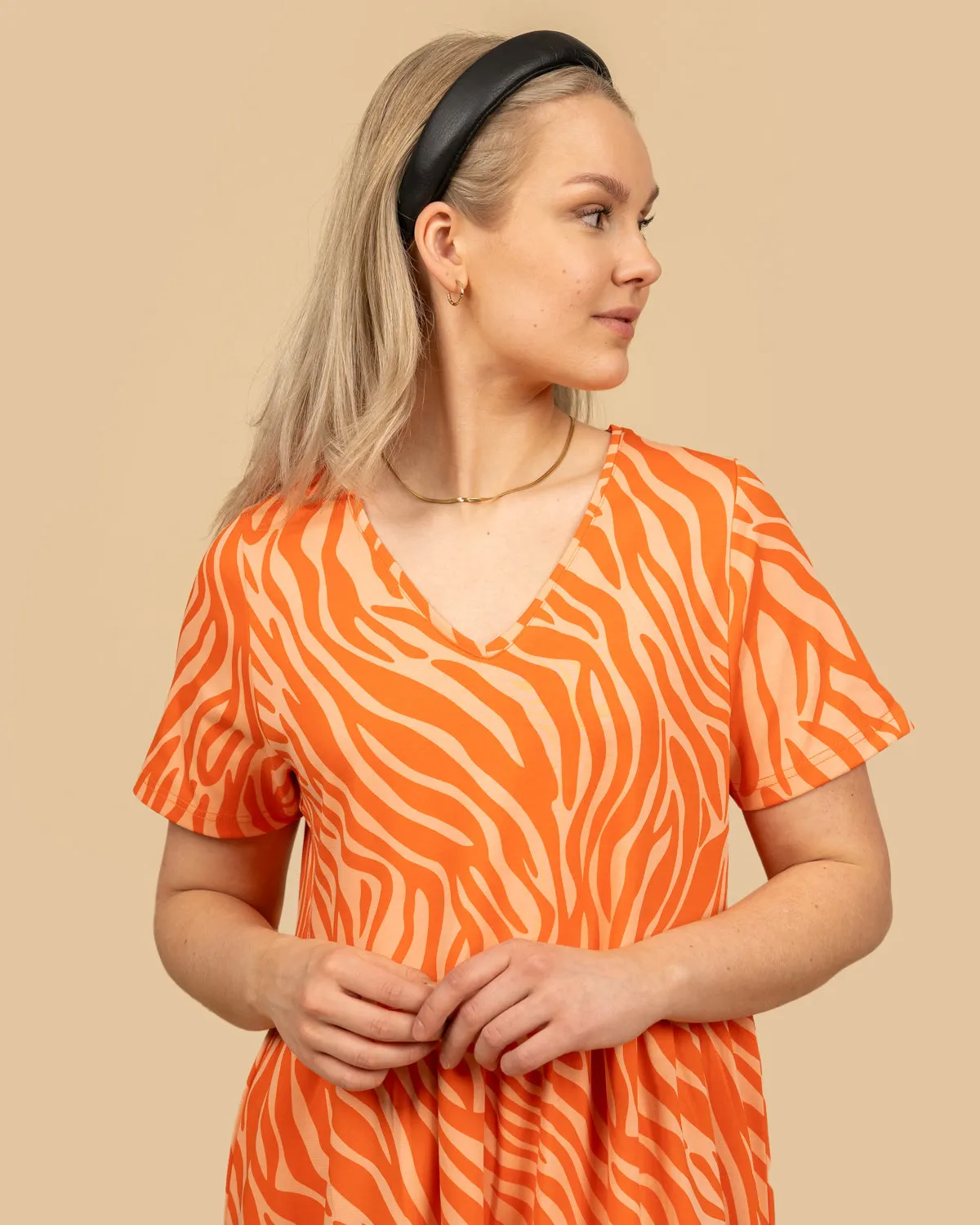 V-neck Dress Orange sold by Ivalo.com product image thumbnail 3