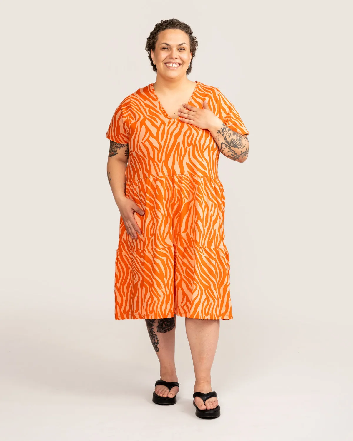 V-neck Dress Orange sold by Ivalo.com product image thumbnail 4