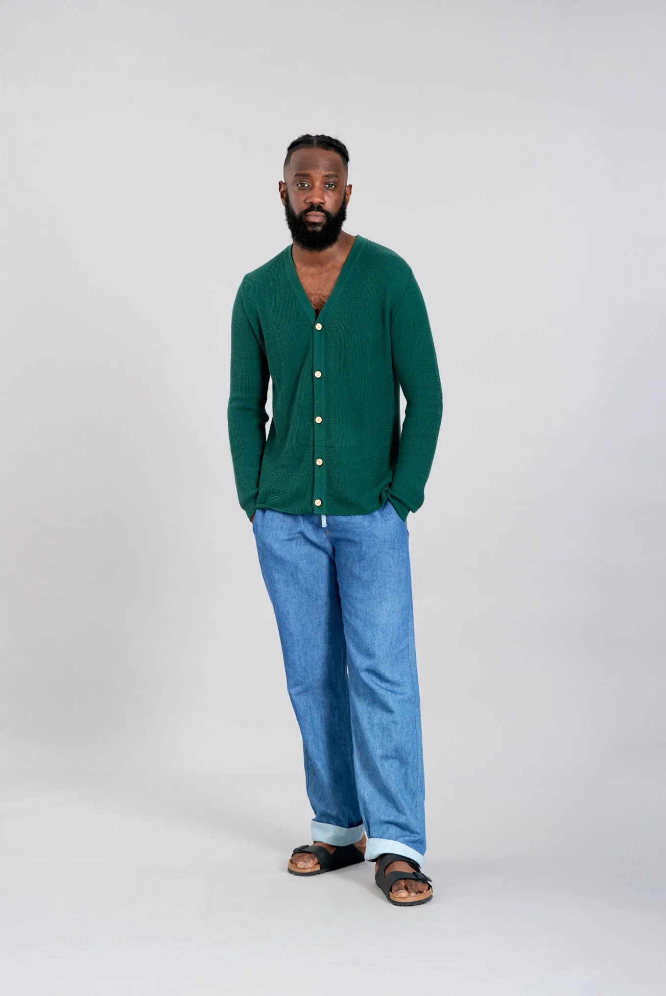 Lucas Cotton Cardigan Dark Green sold by Ivalo.com product image thumbnail 2