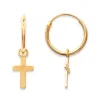 Cross Single Earring Gold sold by Ivalo.com