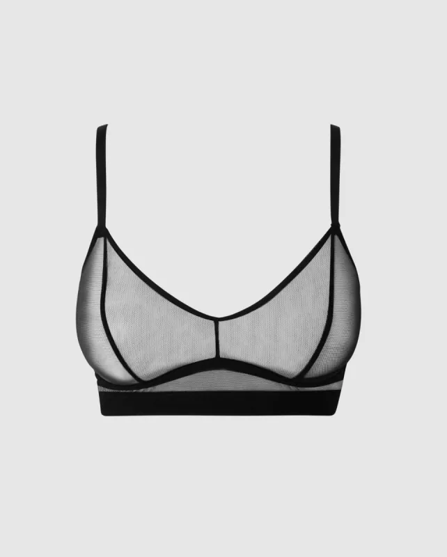 Mesh Balconette Black sold by Ivalo.com