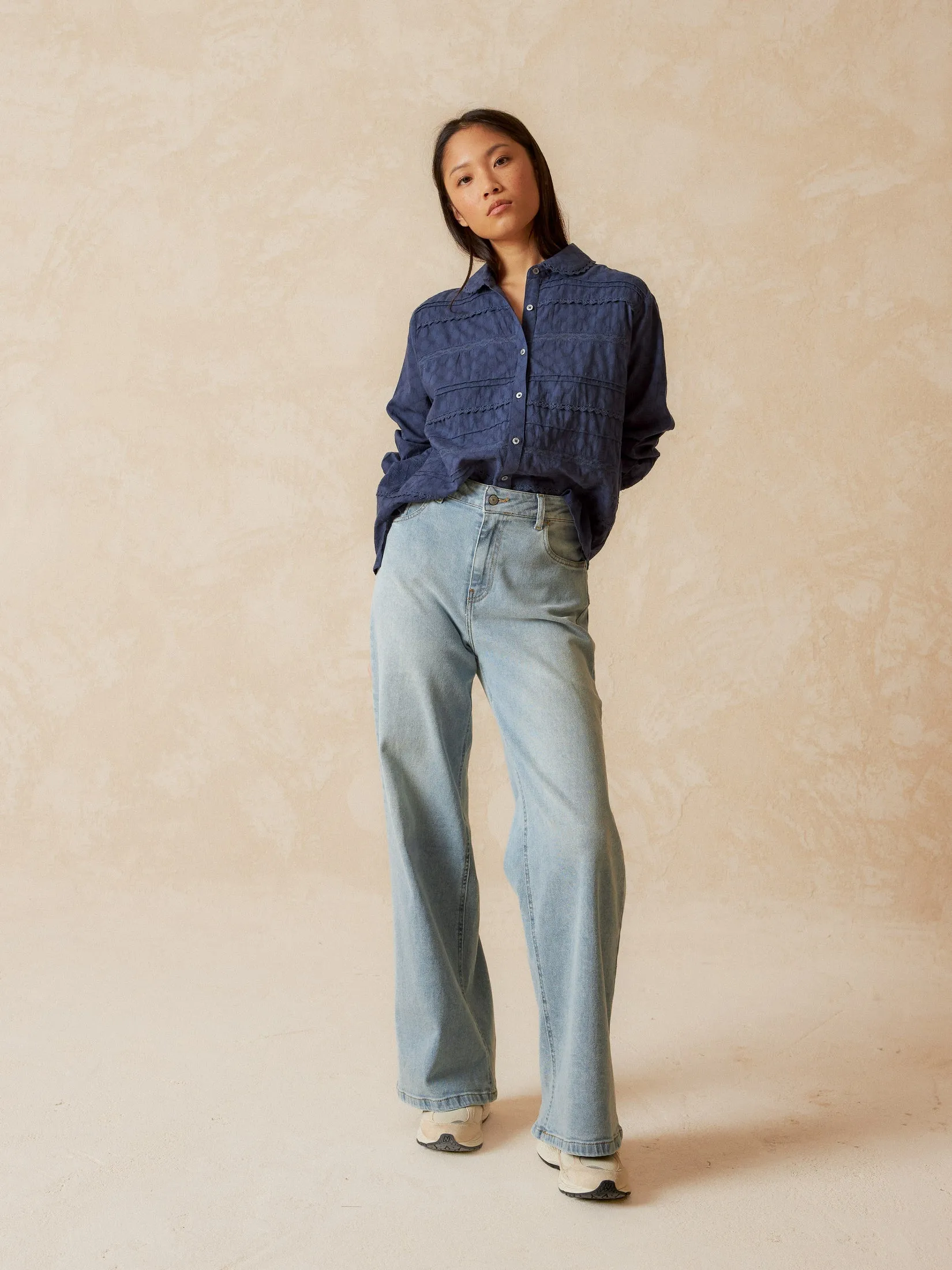 Inserted Lace Shirt Blue sold by Ivalo.com product image thumbnail 4