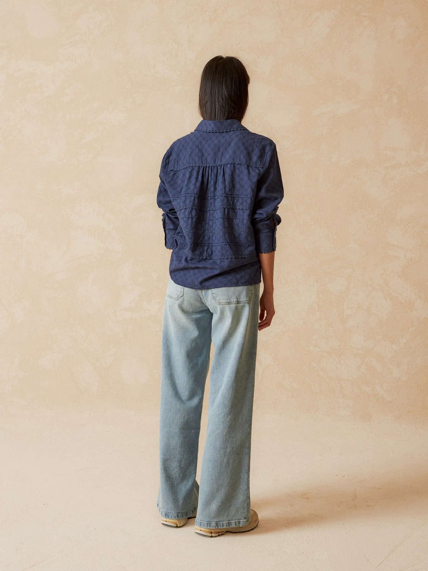 Inserted Lace Shirt Blue sold by Ivalo.com product image thumbnail 3