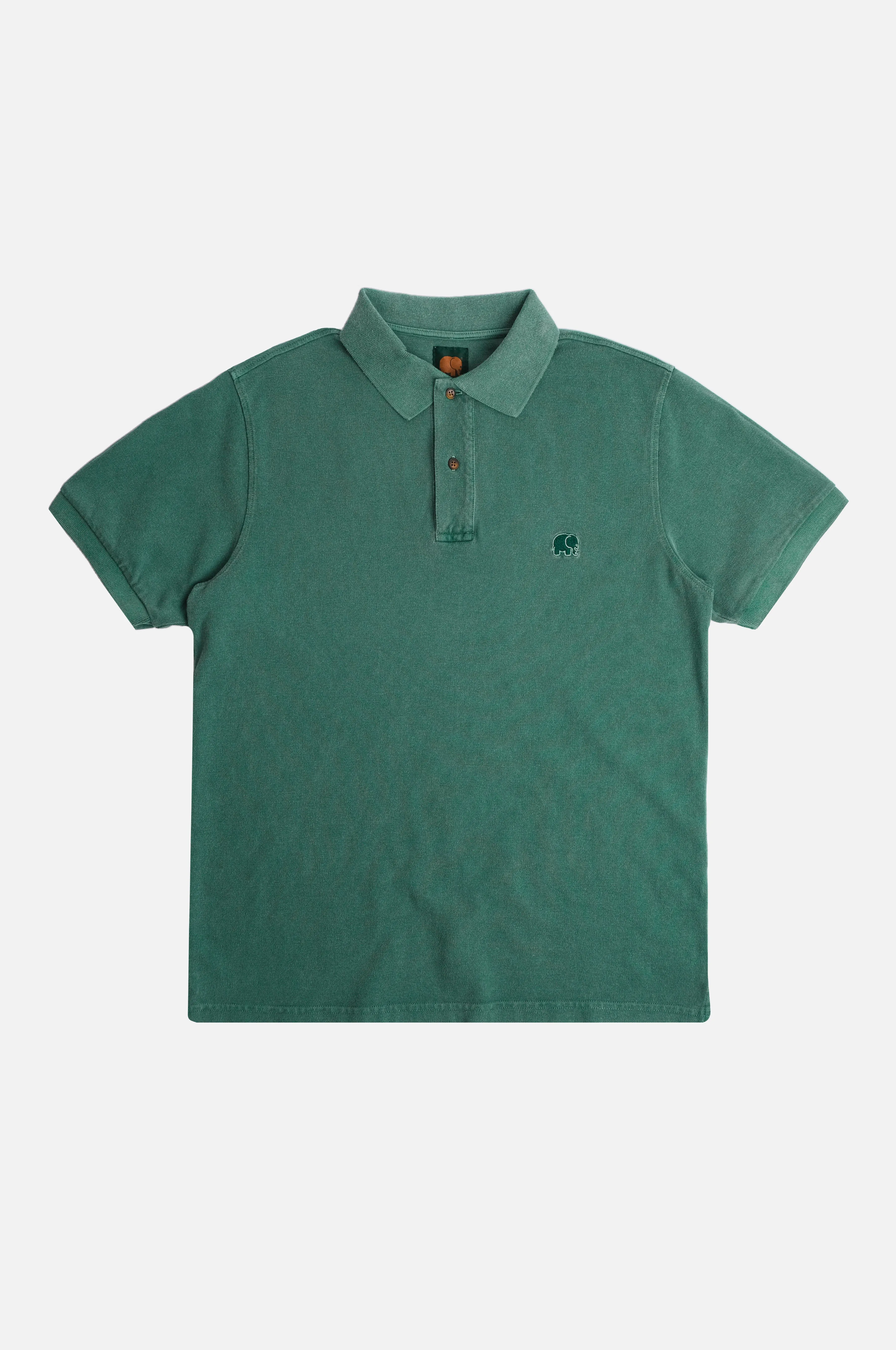 Trendsplant Organic Pigment Dyed Polo Shirt Eden Green sold by Ivalo.com