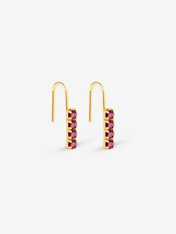 Hugo Earrings Burgundy sold by Ivalo.com