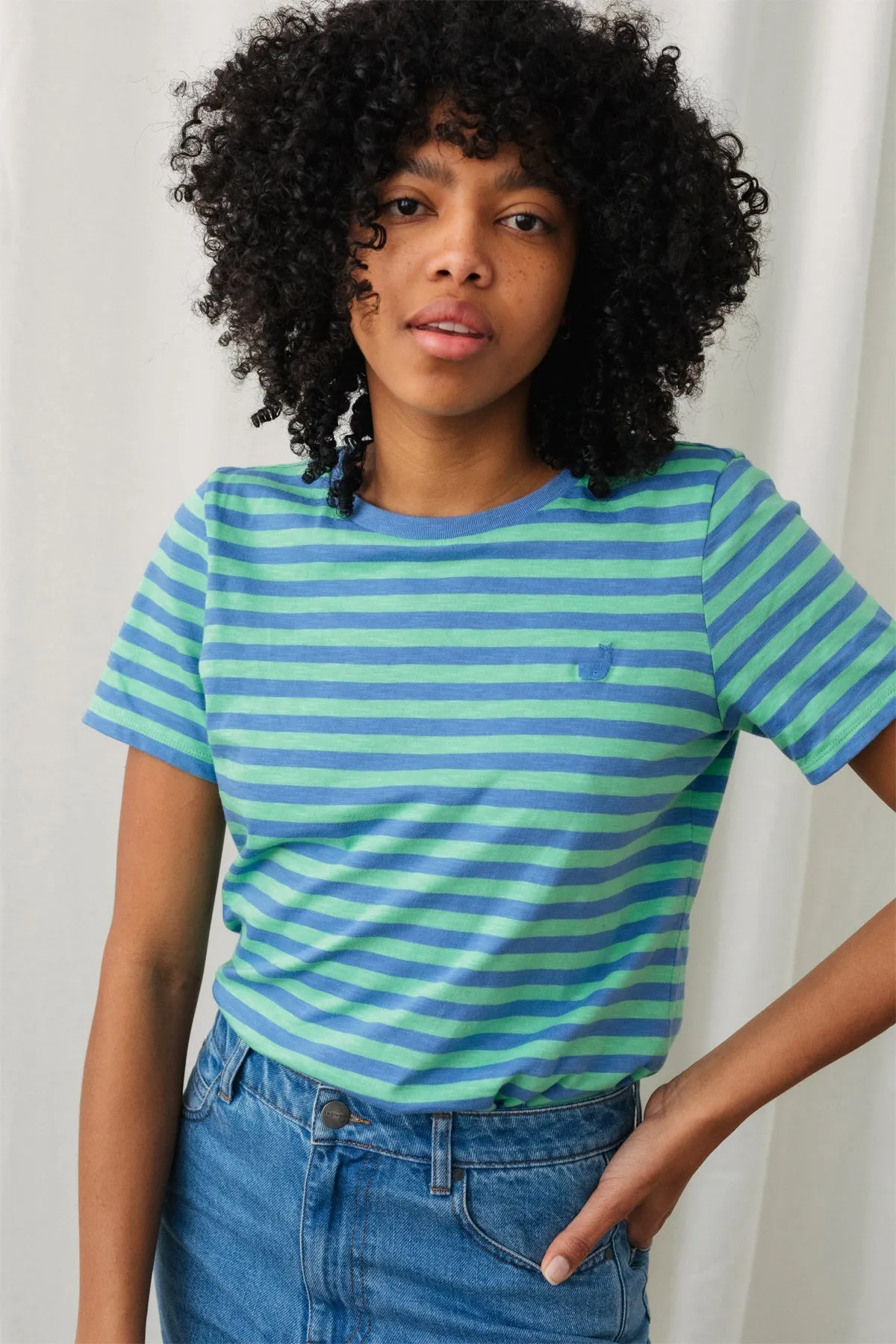 Bablon T-Shirt Stripes Blue/Green sold by Ivalo.com