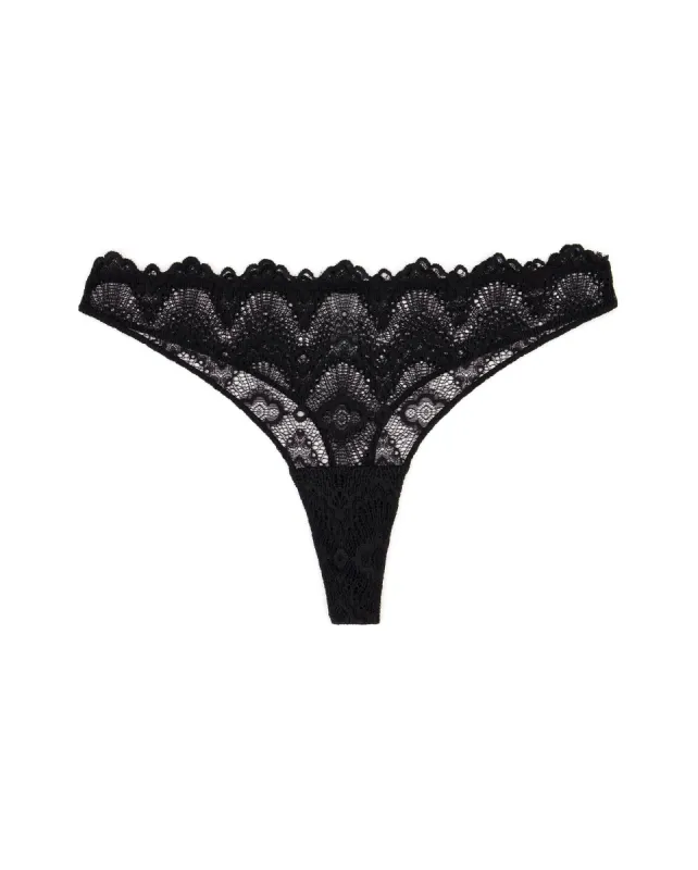 Lace Thong Saboteur Black sold by Ivalo.com