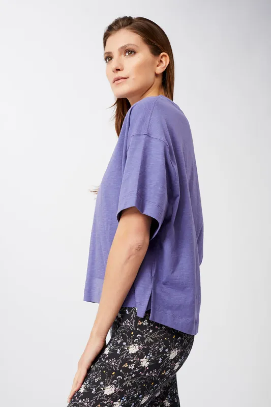 Boxy Tee Shirt Deep Violet sold by Ivalo.com