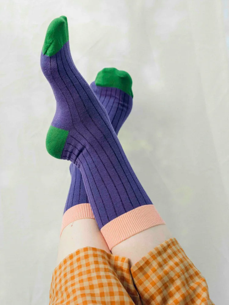Bamboo Rib Socks Purple sold by Ivalo.com