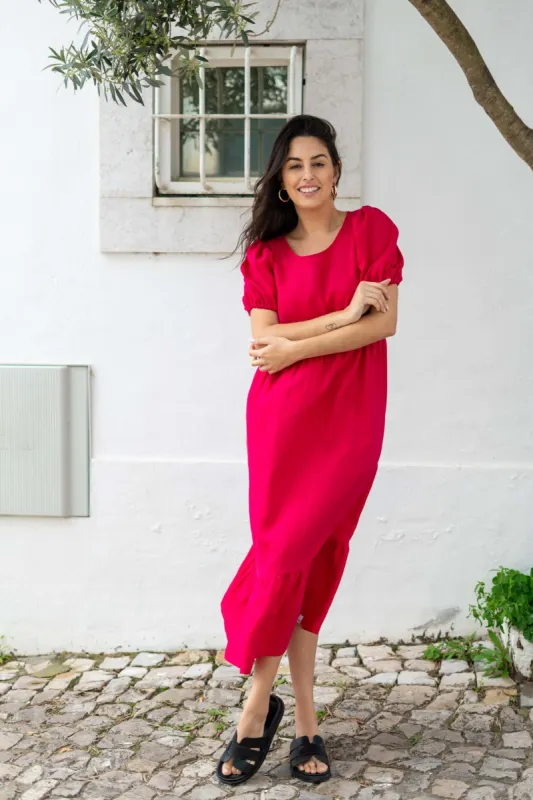 Astrid Dress Peacock Pink sold by Ivalo.com
