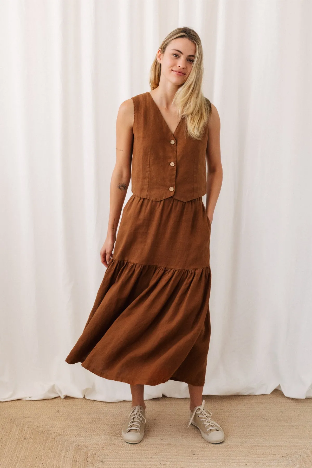 Lehman Skirt Umber Brown sold by Ivalo.com