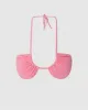 Strappy Bandeau Bikini Top Pink sold by Ivalo.com