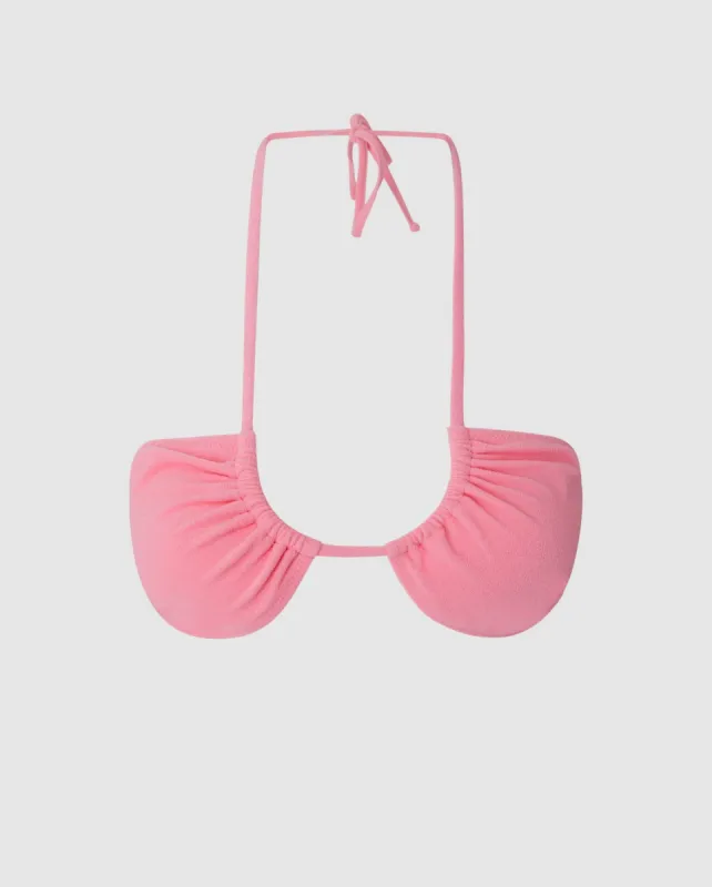 Strappy Bandeau Bikini Top Pink sold by Ivalo.com
