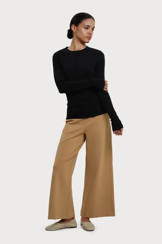 Lottie Wide Pants Camel Brown sold by Ivalo.com