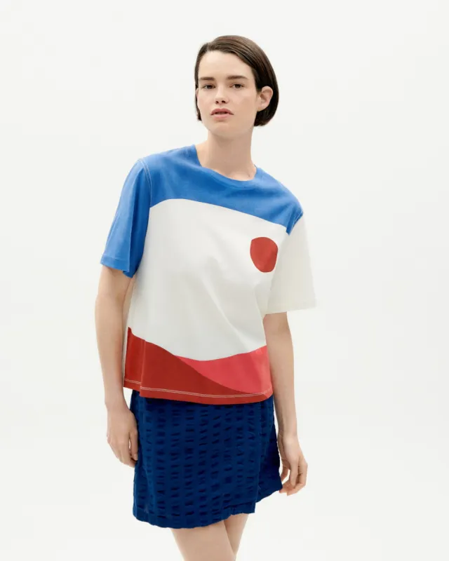 Lucia T-Shirt Abstract White sold by Ivalo.com