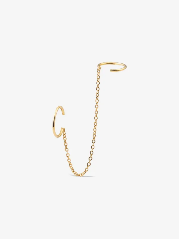 Camille Single Chain Earcuff Gold sold by Ivalo.com