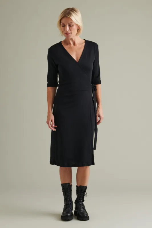 Kait Wrap Dress Black sold by Ivalo.com