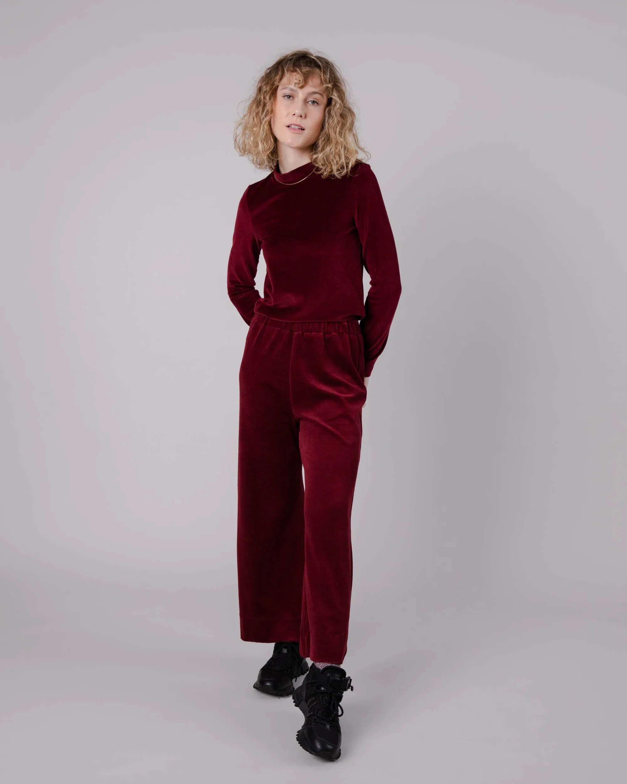 Wide Leg Corduroy Pant Prune sold by Ivalo.com product image thumbnail 2