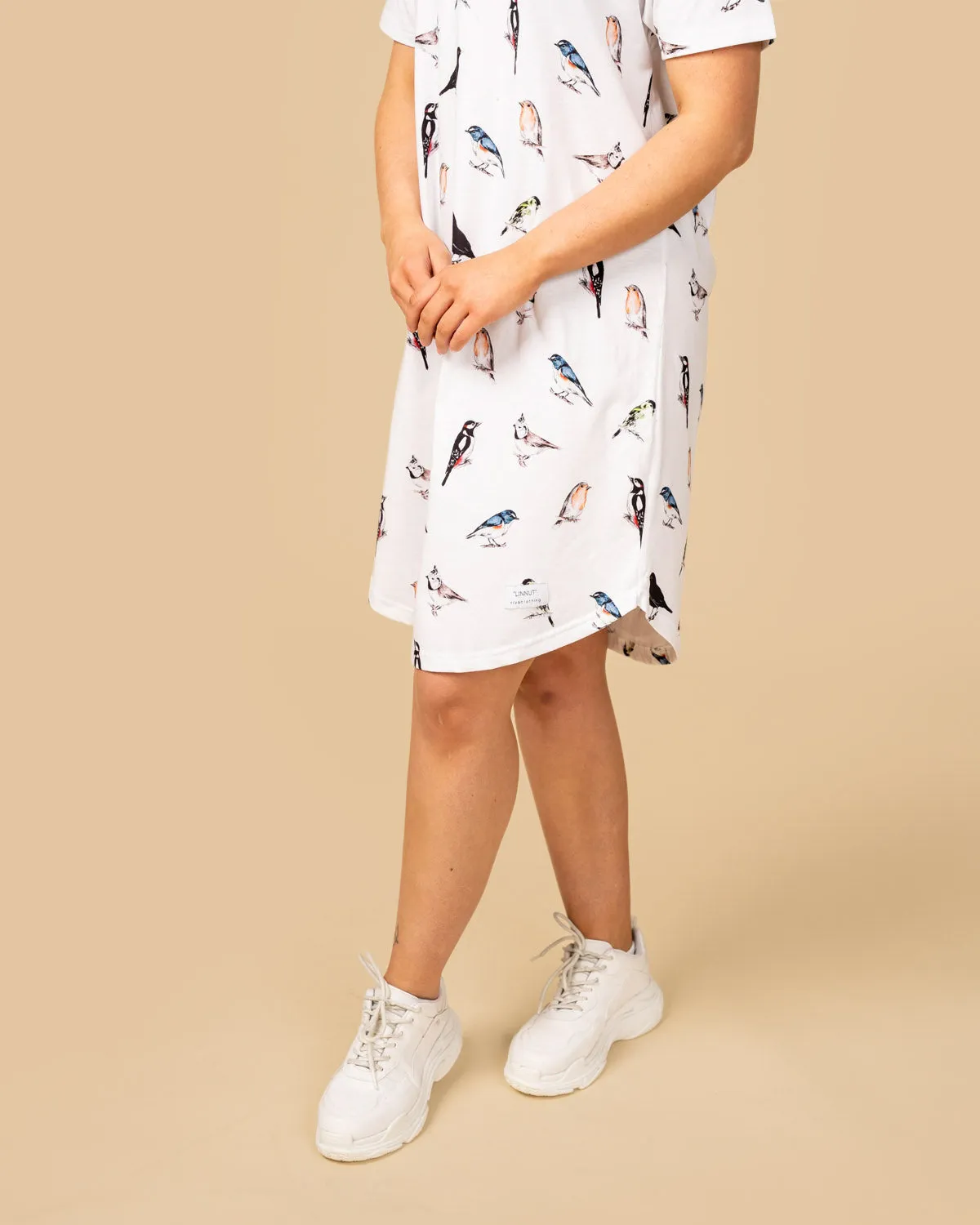 Birds T-Shirt Dress White sold by Ivalo.com product image thumbnail 3