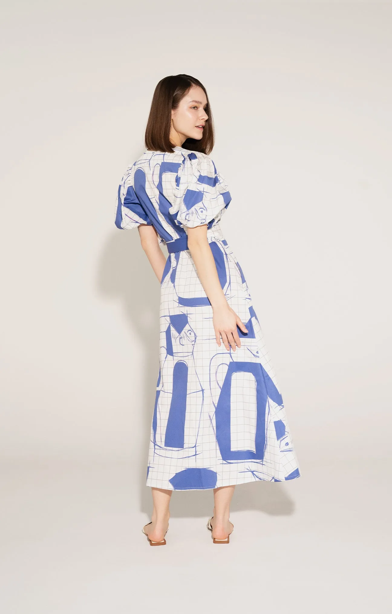 Szomjas Wrap Dress White/Blue sold by Ivalo.com product image thumbnail 2