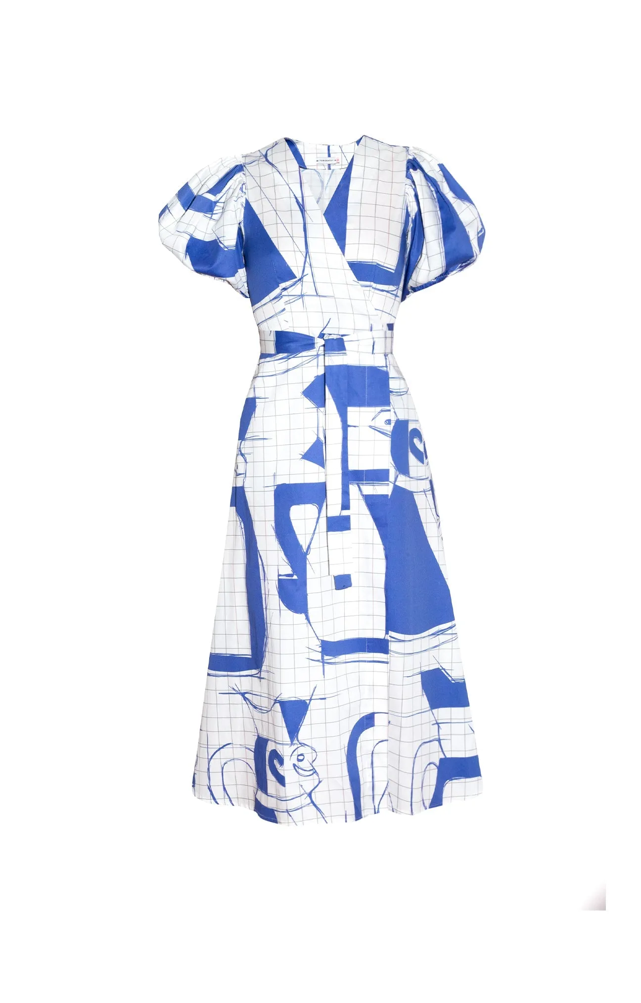 Szomjas Wrap Dress White/Blue sold by Ivalo.com product image thumbnail 3