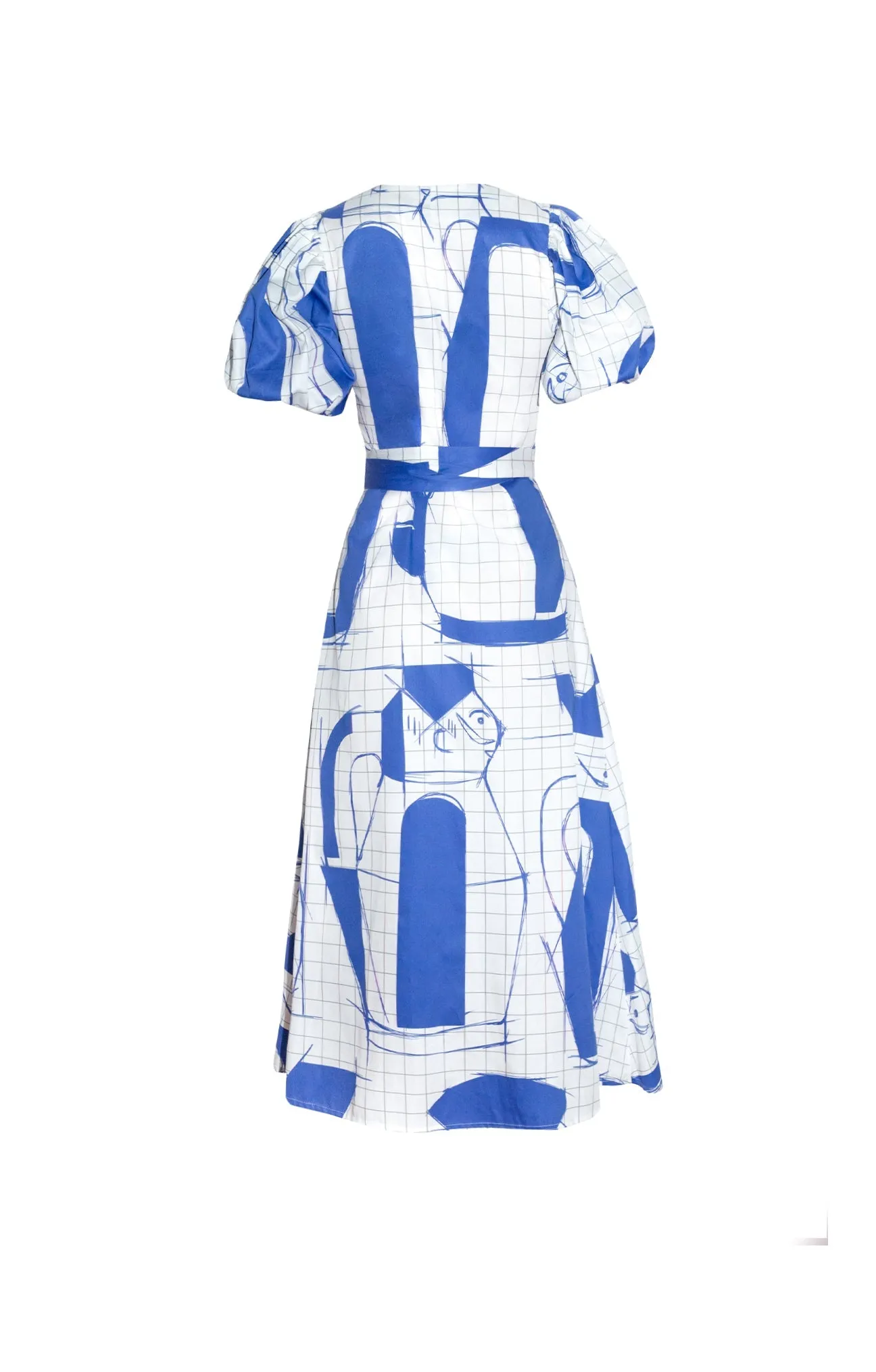 Szomjas Wrap Dress White/Blue sold by Ivalo.com product image thumbnail 4
