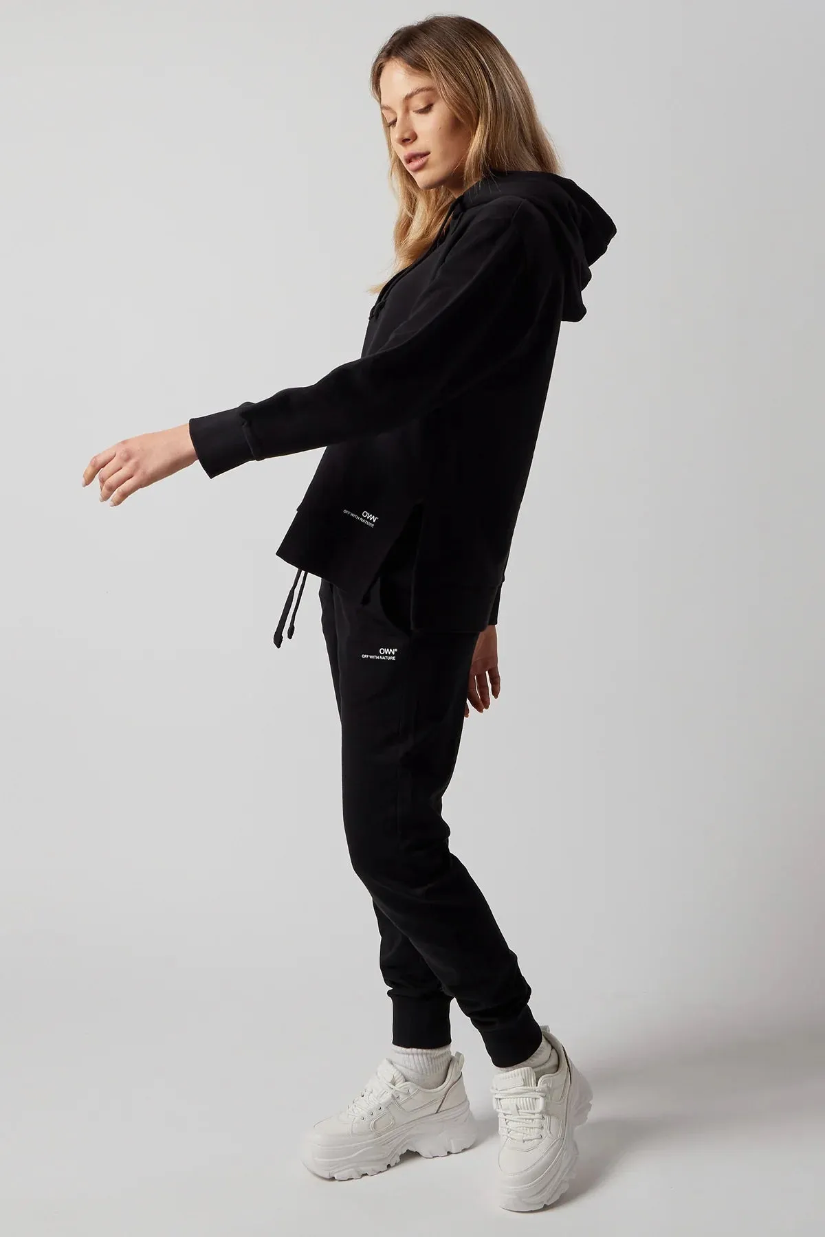 Women's Sweatsuit Set With Slits Black sold by Ivalo.com product image thumbnail 2
