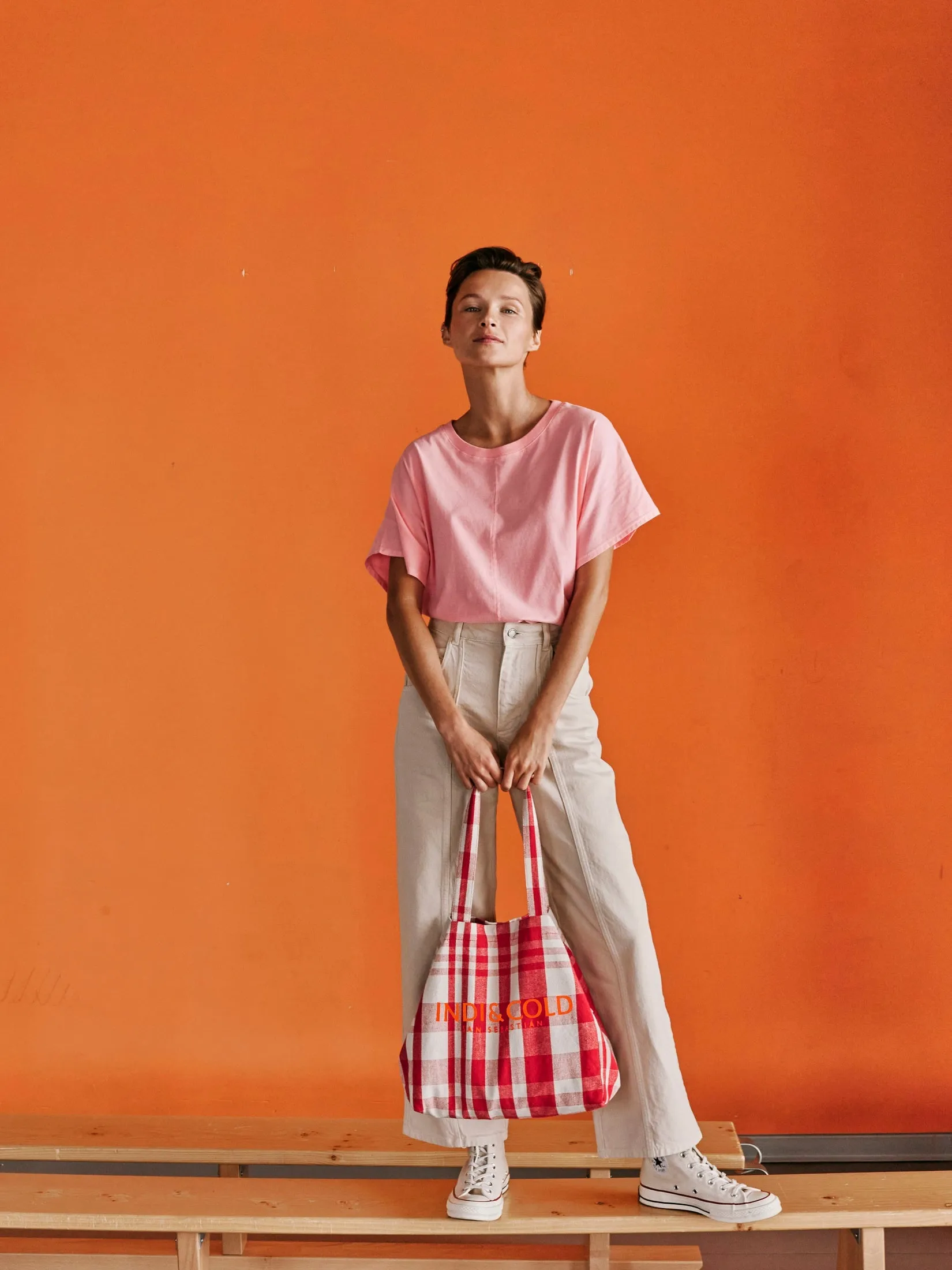 Wide Leg Pants Rustic Twill Beige sold by Ivalo.com