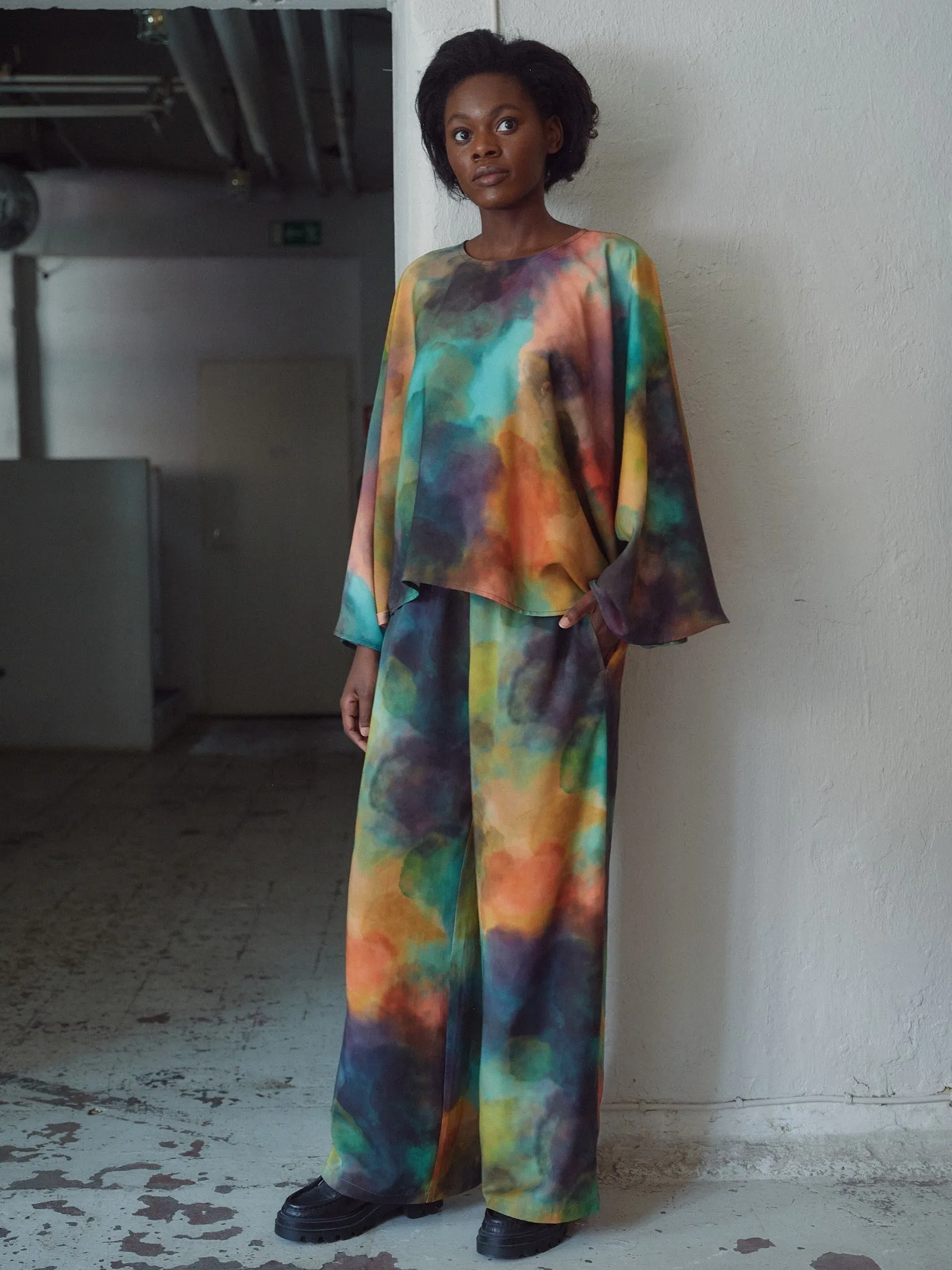 Wide Leg Tencel Pants Clouds sold by Ivalo.com product image thumbnail 4