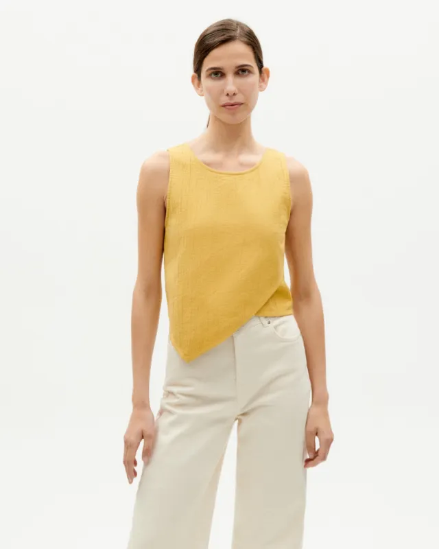 Seersucker Eda Top Yellow sold by Ivalo.com