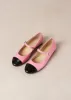 Musa Leather Ballet Flats Bicolor Black Pink sold by Ivalo.com