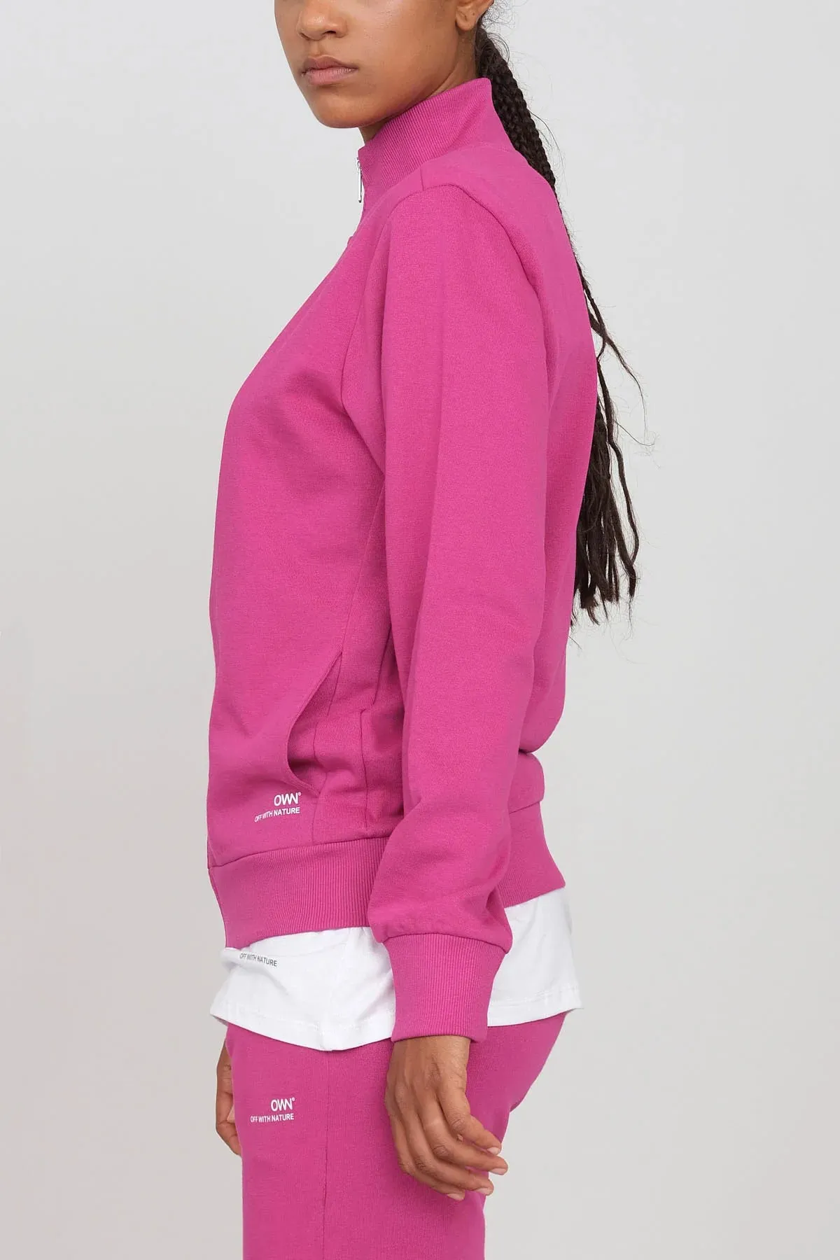 Women's Sweatshirt With A Zipper Fuchsia sold by Ivalo.com product image thumbnail 3