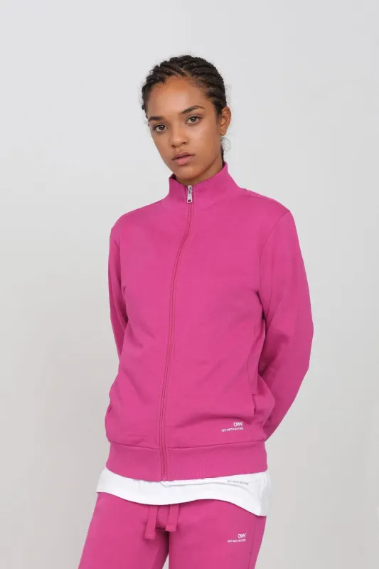 Women's Sweatshirt With A Zipper Fuchsia sold by Ivalo.com