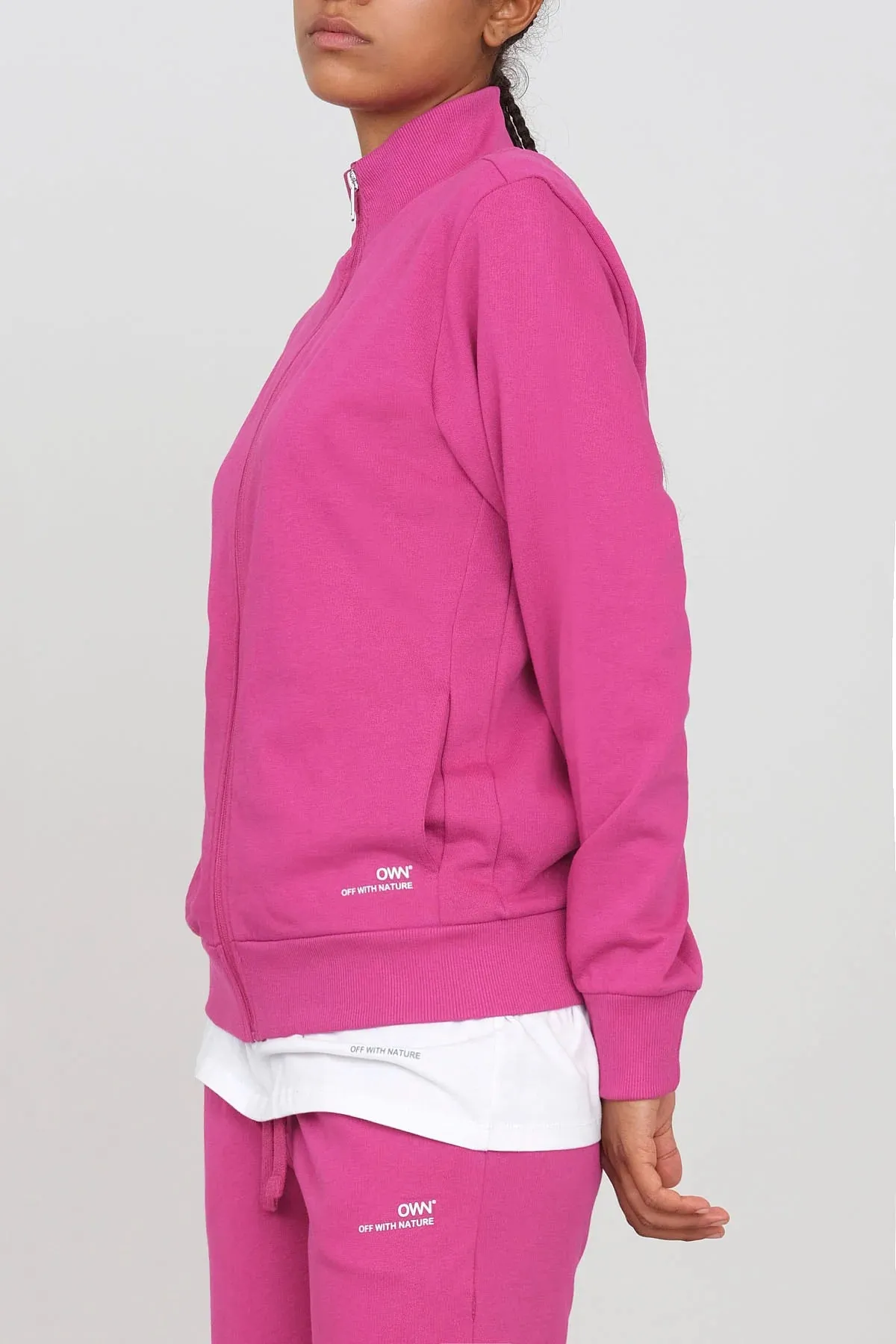 Women's Sweatshirt With A Zipper Fuchsia sold by Ivalo.com product image thumbnail 2