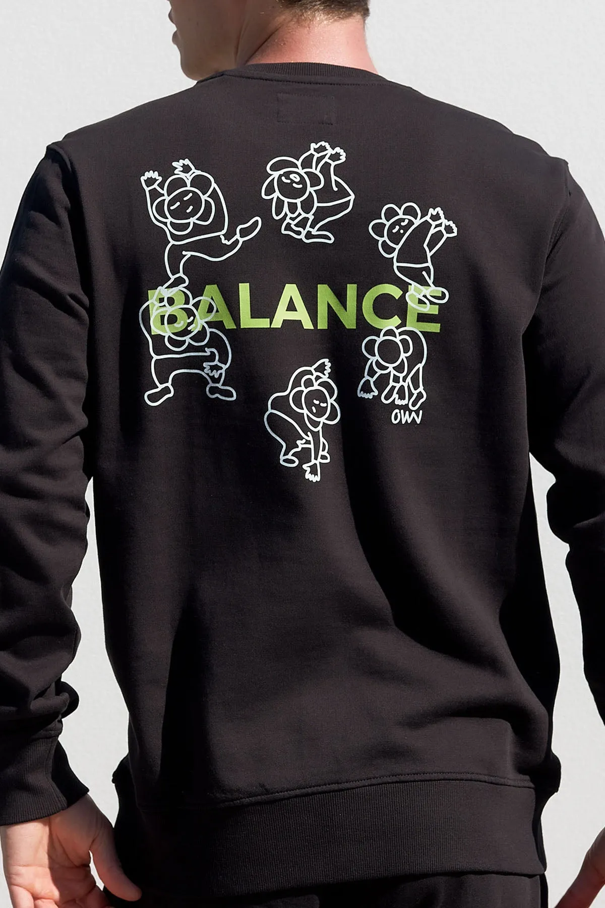 Printed Men's Crew Neck Sweatshirt Black sold by Ivalo.com product image thumbnail 2