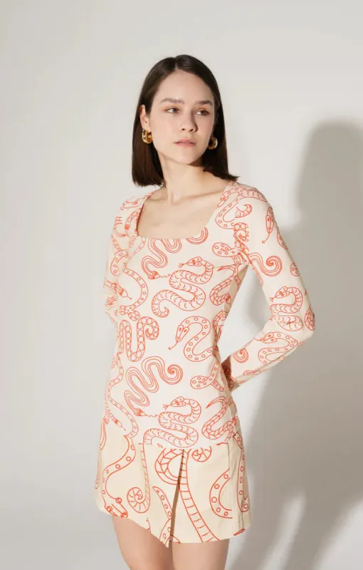 Mihok Long Sleeve Top Snakes Beige sold by Ivalo.com