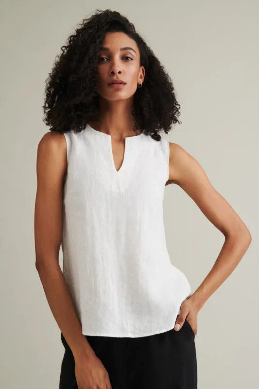 Rumar Linen Tank Top White sold by Ivalo.com