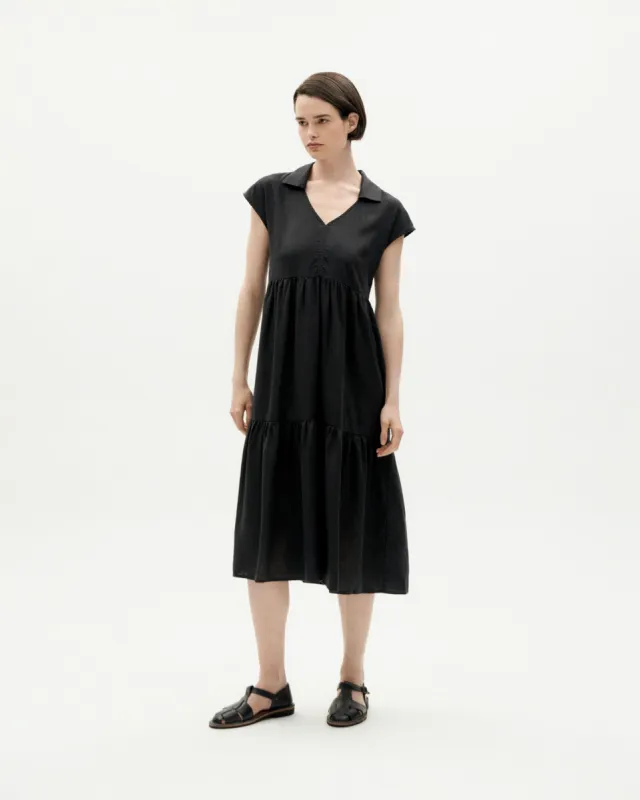 Ona Tiered Hemp Dress Black sold by Ivalo.com