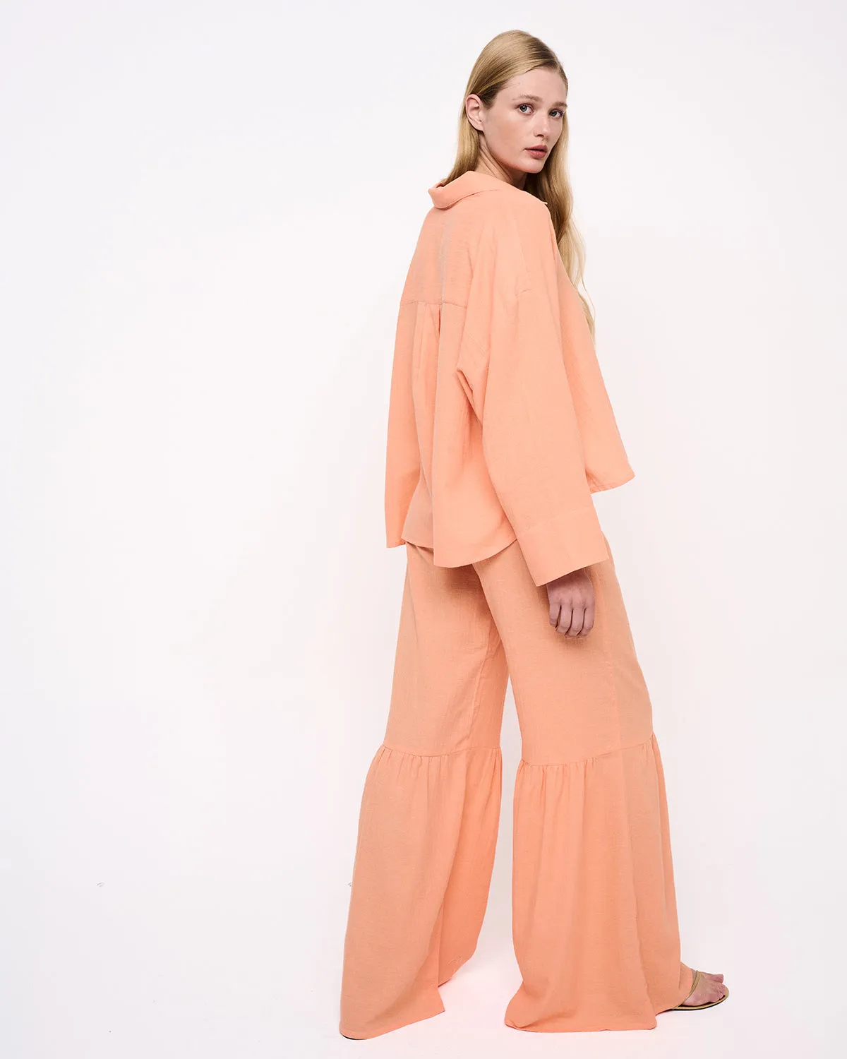 Oversize Shirt With Wide Cuff Peach sold by Ivalo.com product image thumbnail 3