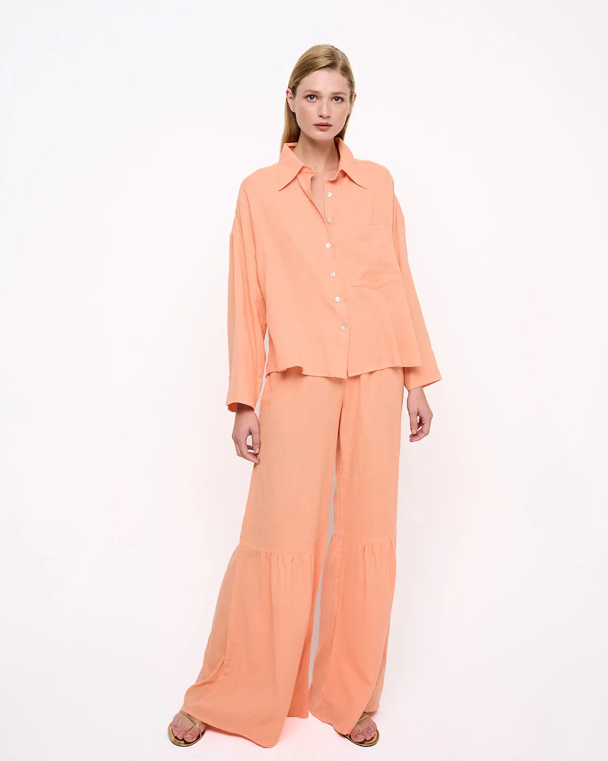 Oversize Shirt With Wide Cuff Peach sold by Ivalo.com product image thumbnail 2