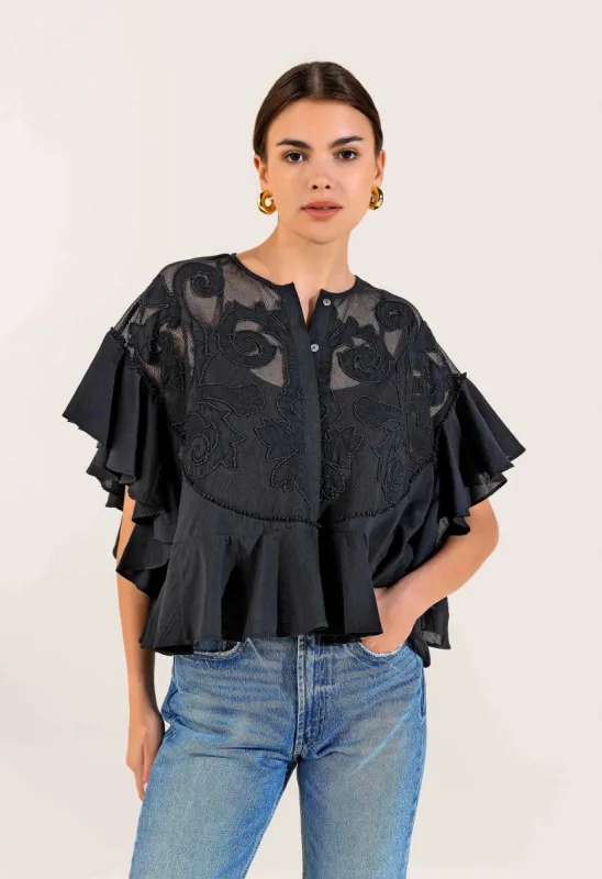 Brigitte Top Black sold by Ivalo.com