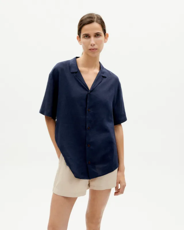 Hemp Jules Unisex Shirt Navy sold by Ivalo.com