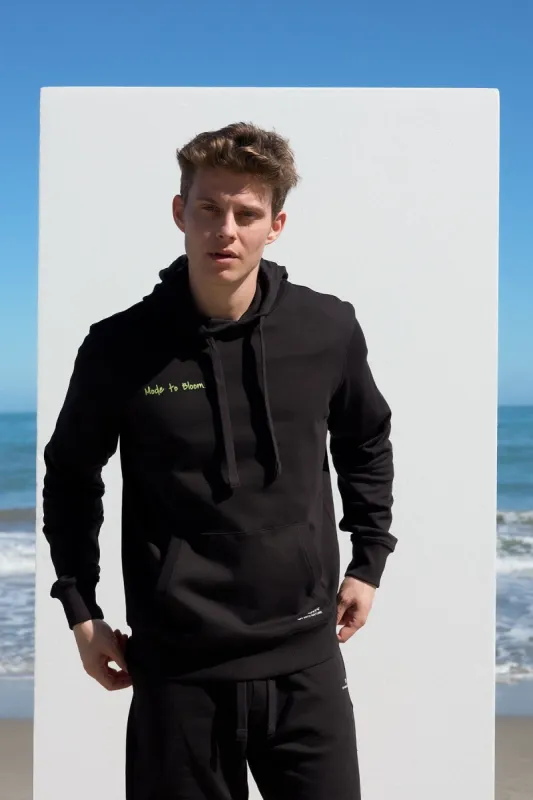 Printed Men's Hoodie Black sold by Ivalo.com