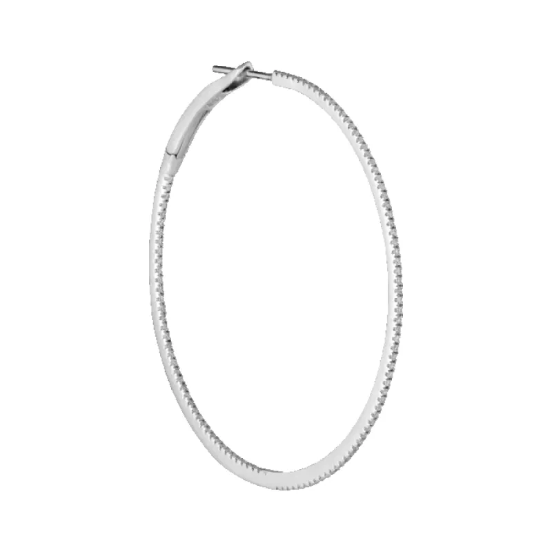 Diamond Hoops LARGE Ø 44,5 mm Hvid sold by Jane Koenig