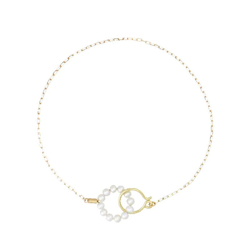 Anchordia bracelet w. pearl lock 17cm sold by Jane Koenig