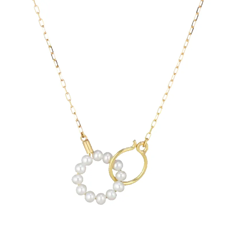 Anchordia necklace w. pearl lock  40cm sold by Jane Koenig
