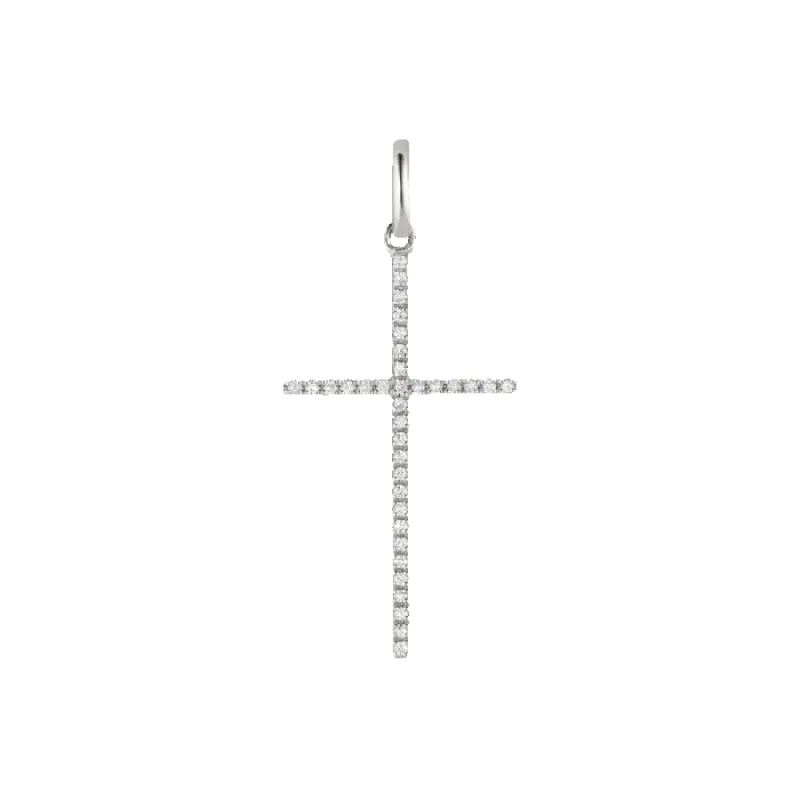 Big Cross Pendant with Diamonds 0,098 CT sold by Jane Koenig