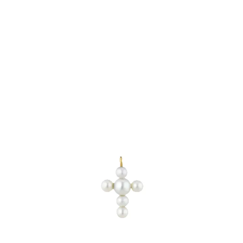 Medium Pearl Cross pendant for Creole sold by Jane Koenig